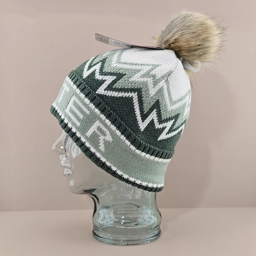BUNDLE - Hunter Hat Beanie & Glove Set Green Multi Fair Isle Cottagecore Gift